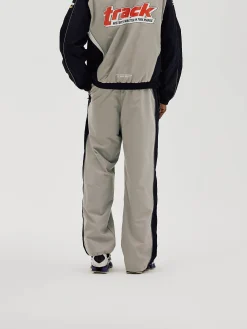 Oversize Track Pants, Men - Ghost Grey