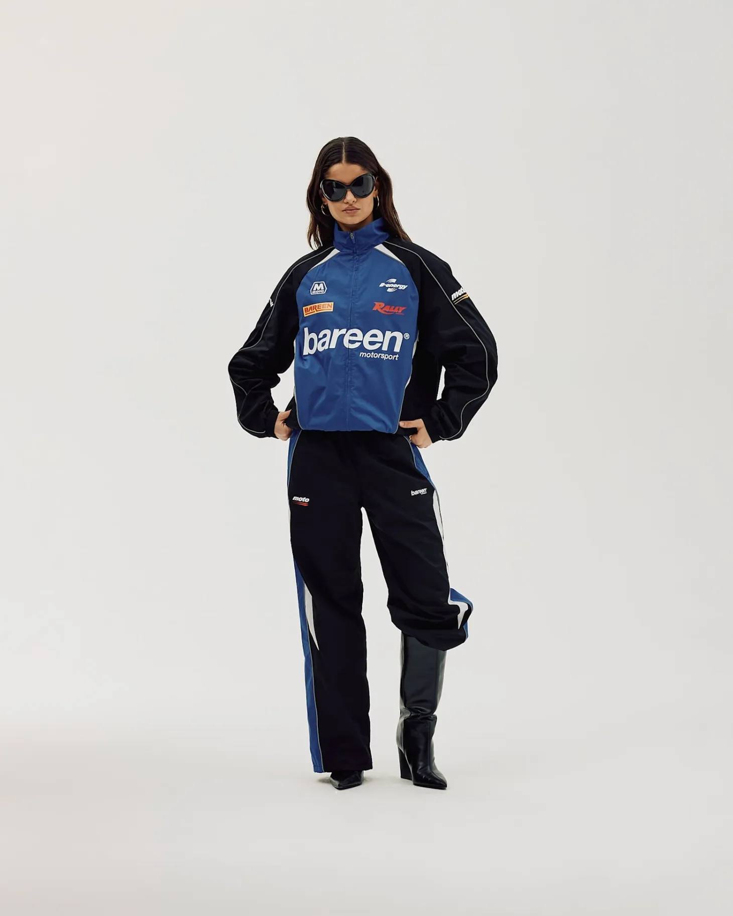 Oversize Track Pants, Women - Cobalt Blue