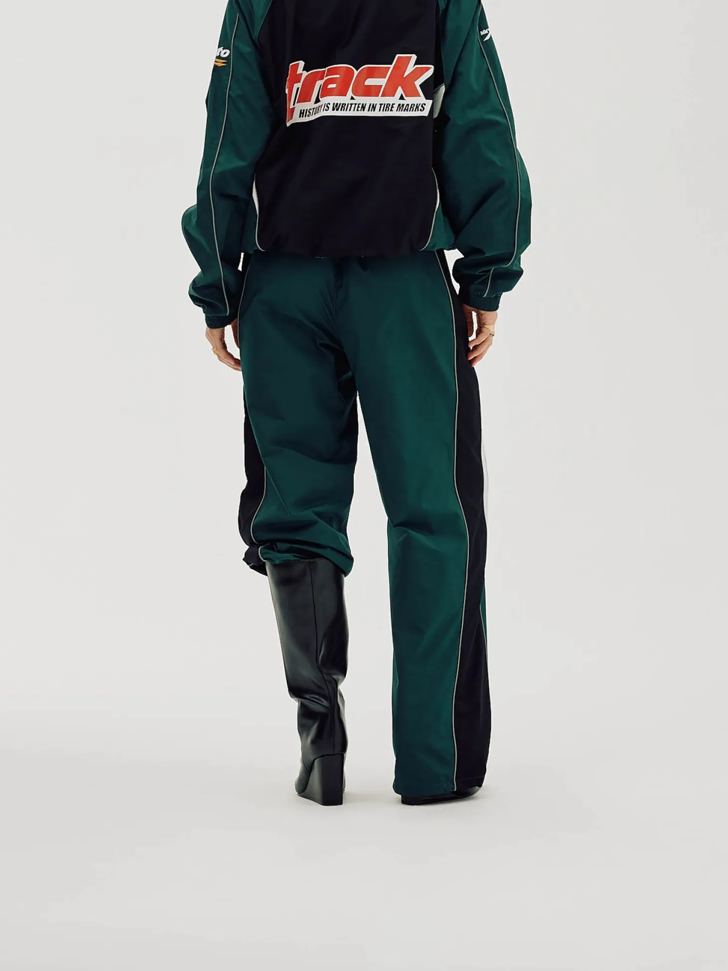 Oversize Track Pants, Women - Deep Teal