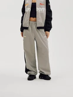 Oversize Track Pants, Women - Ghost Grey