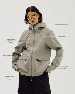 Rain Jacket, Women - Ghost Grey