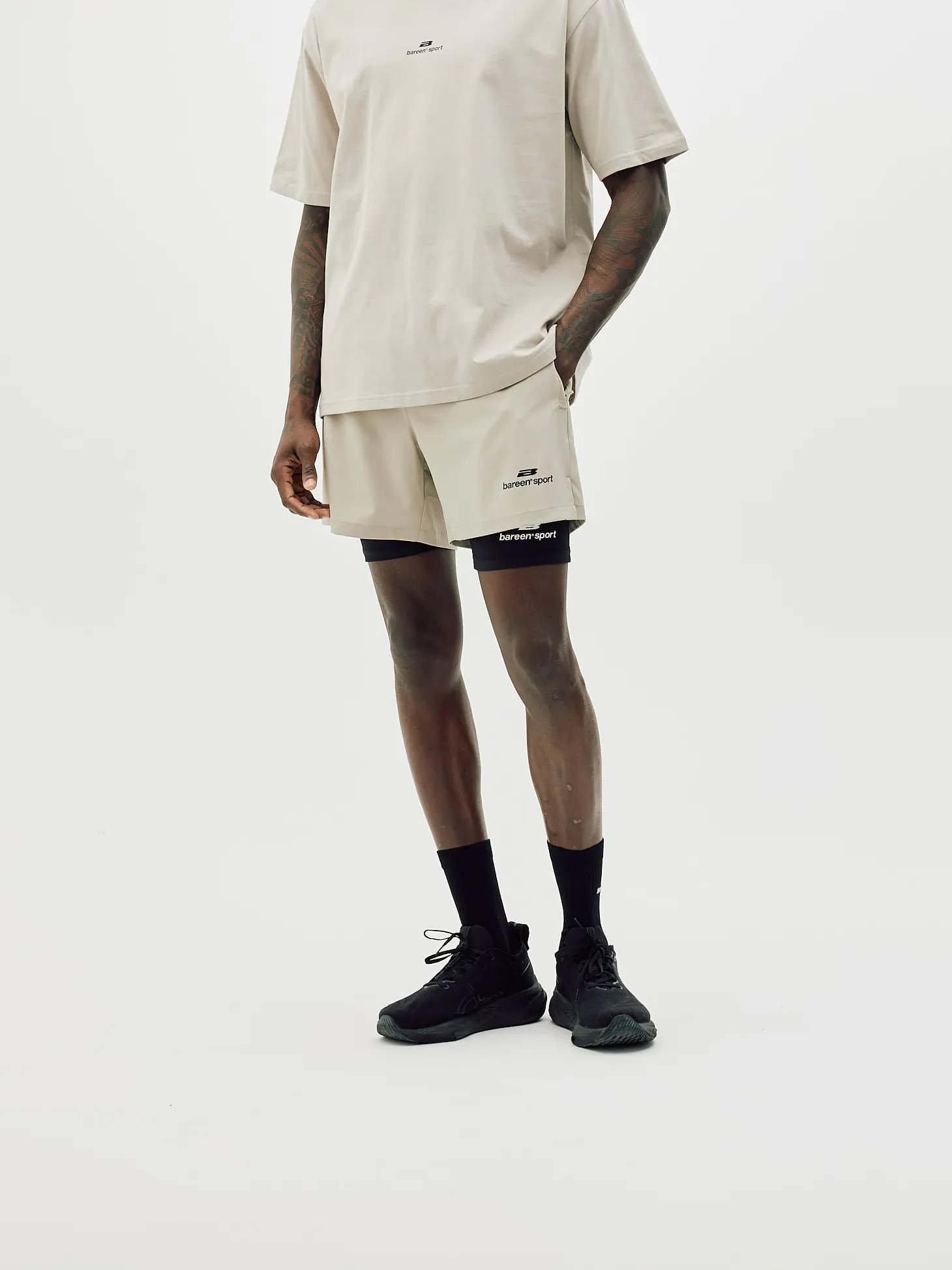 Regular Active Shorts, men - Clay