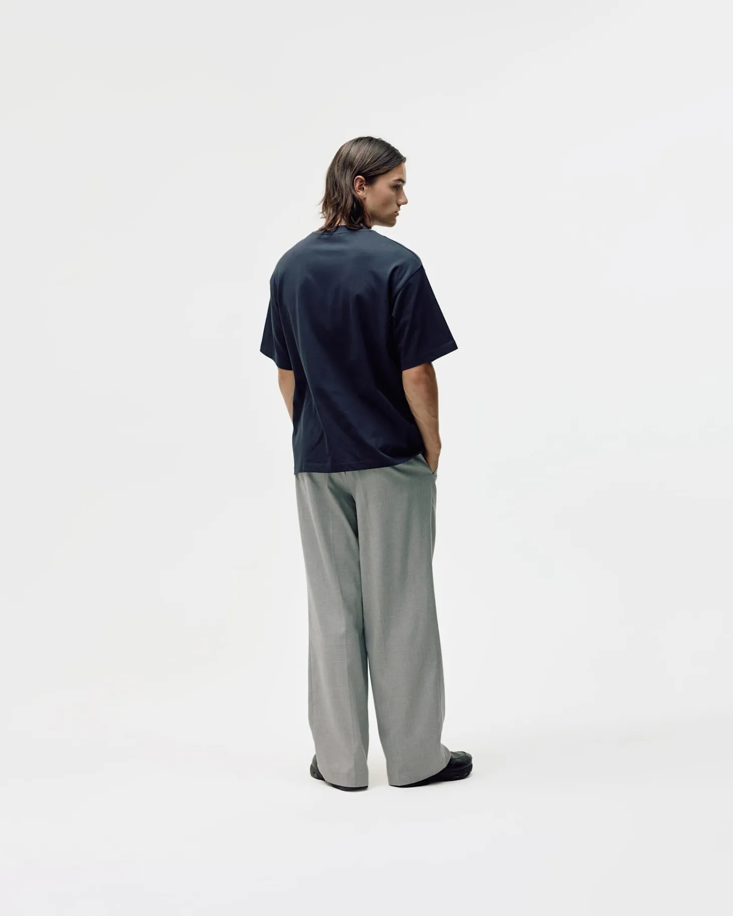 Relaxed Suit Pants, Men - Light Grey