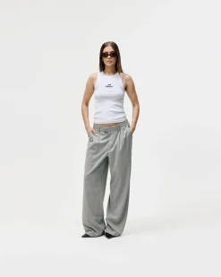 Relaxed Suit Pants, Women - Light Grey