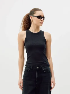 Rib Tank Top, Women - Black