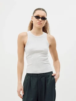 Rib Tank Top, Women - Cloudy Grey