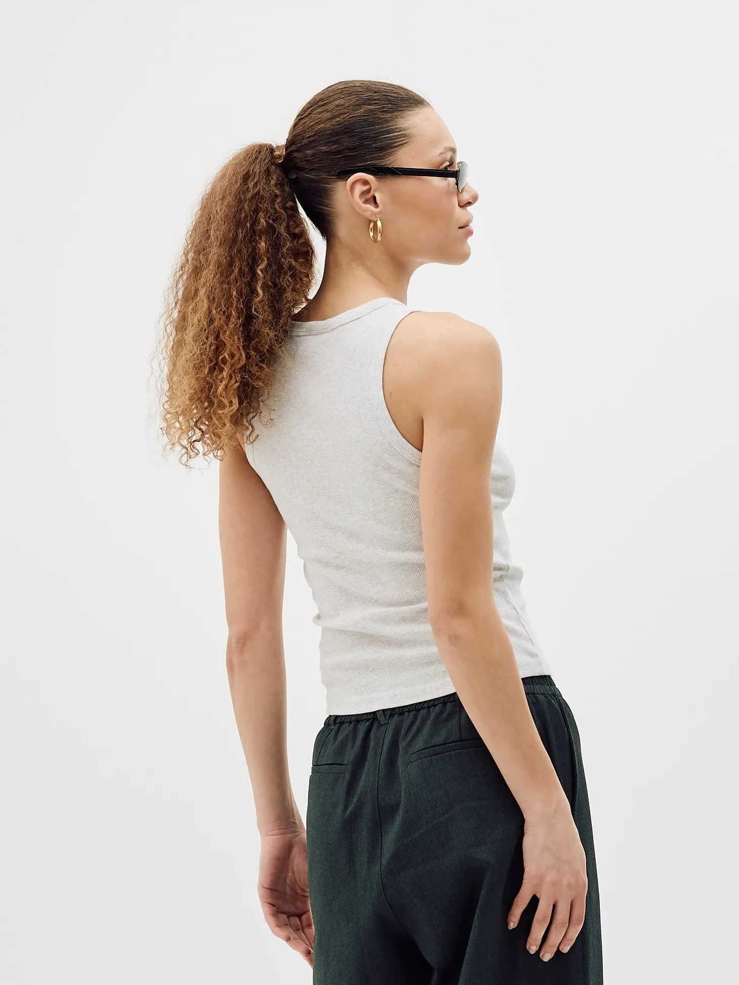 Rib Tank Top, Women - Cloudy Grey