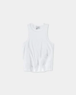 Rib Tank Top, Women - White