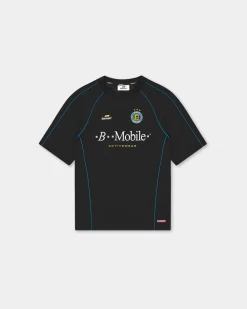 Short Sleeve Football Jersey, Women - Black