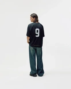Short Sleeve Football Jersey, Men - Black