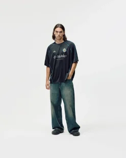 Short Sleeve Football Jersey, Men - Black