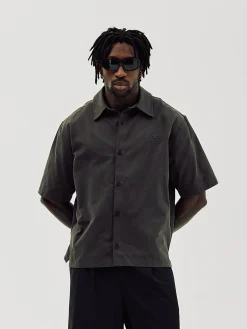 Short Sleeve Shirt, Men - Stone Grey