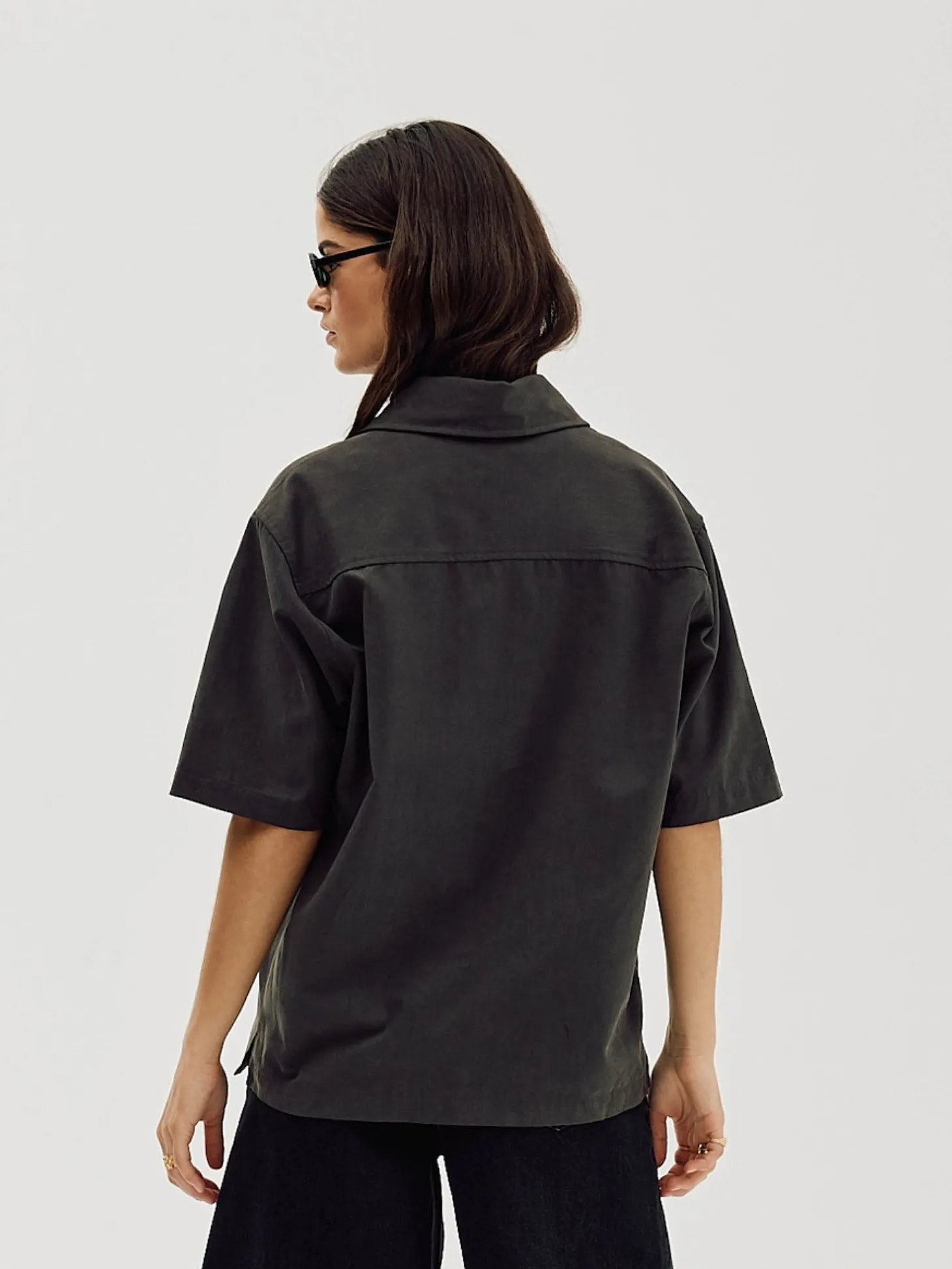Short Sleeve Shirt, Women - Stone Grey