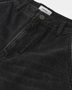 Straight Denim Shorts, Men - Black