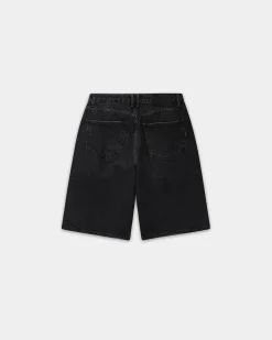 Straight Denim Shorts, Men - Black