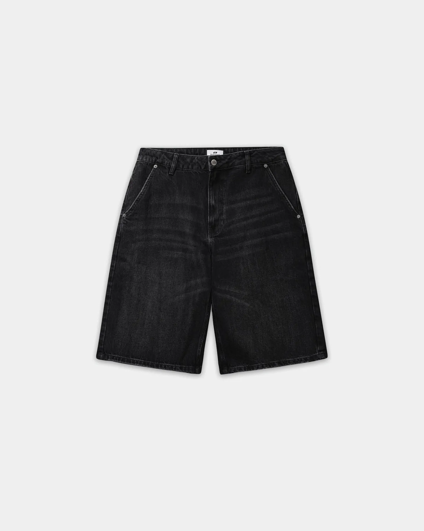Straight Denim Shorts, Men - Black