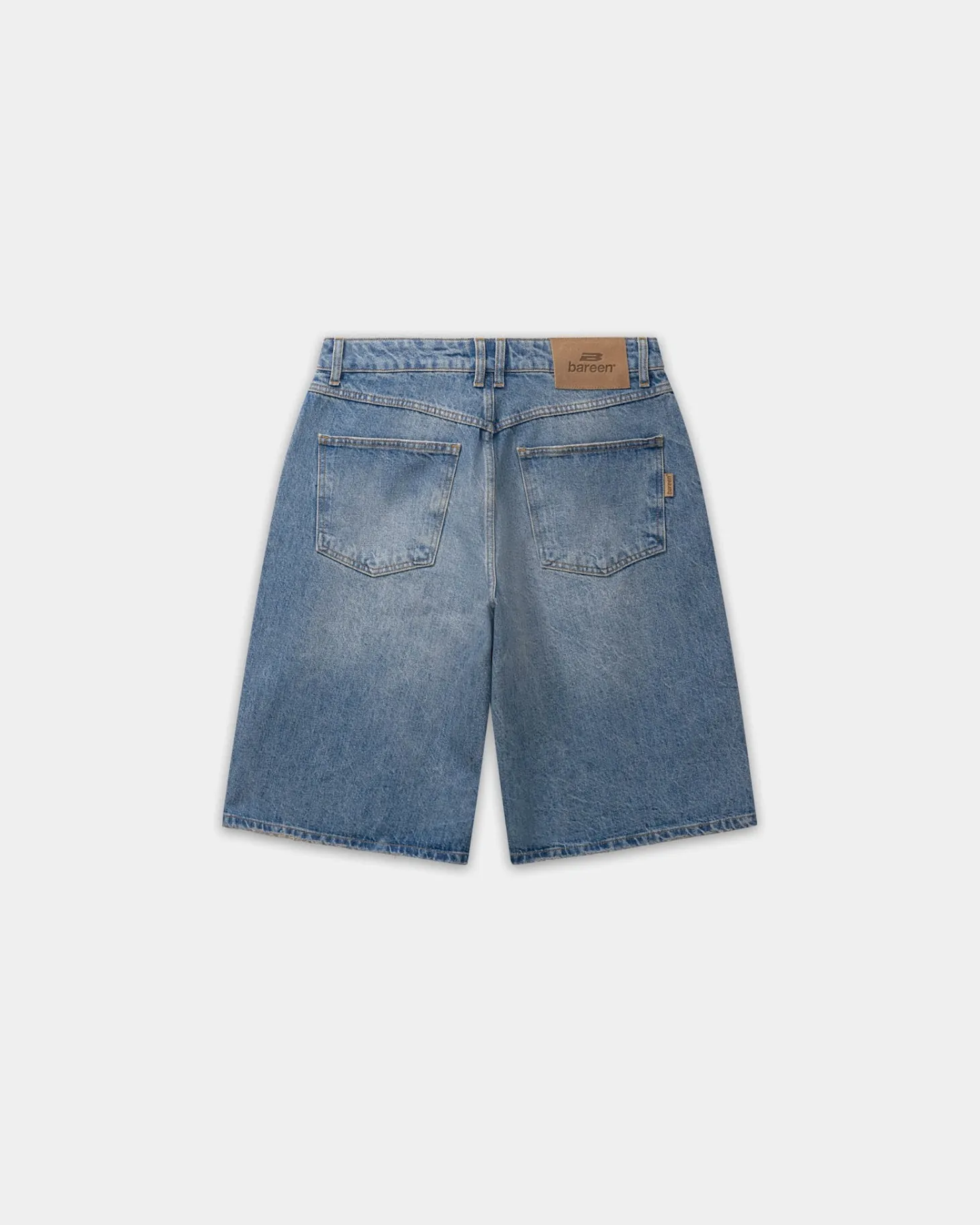 Straight Denim Shorts, Men - Faded Blue