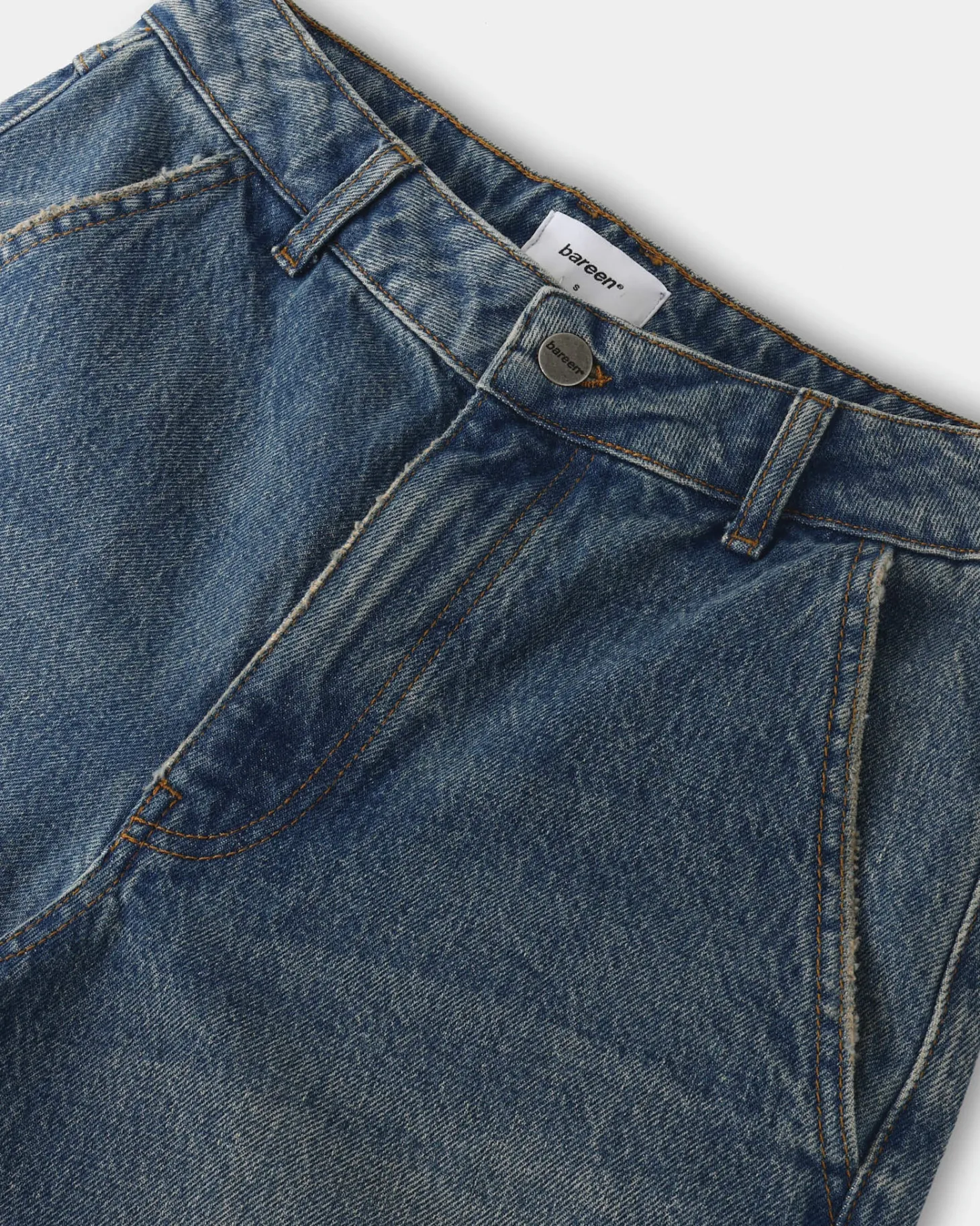 Straight Denim Shorts, Women - Faded Blue