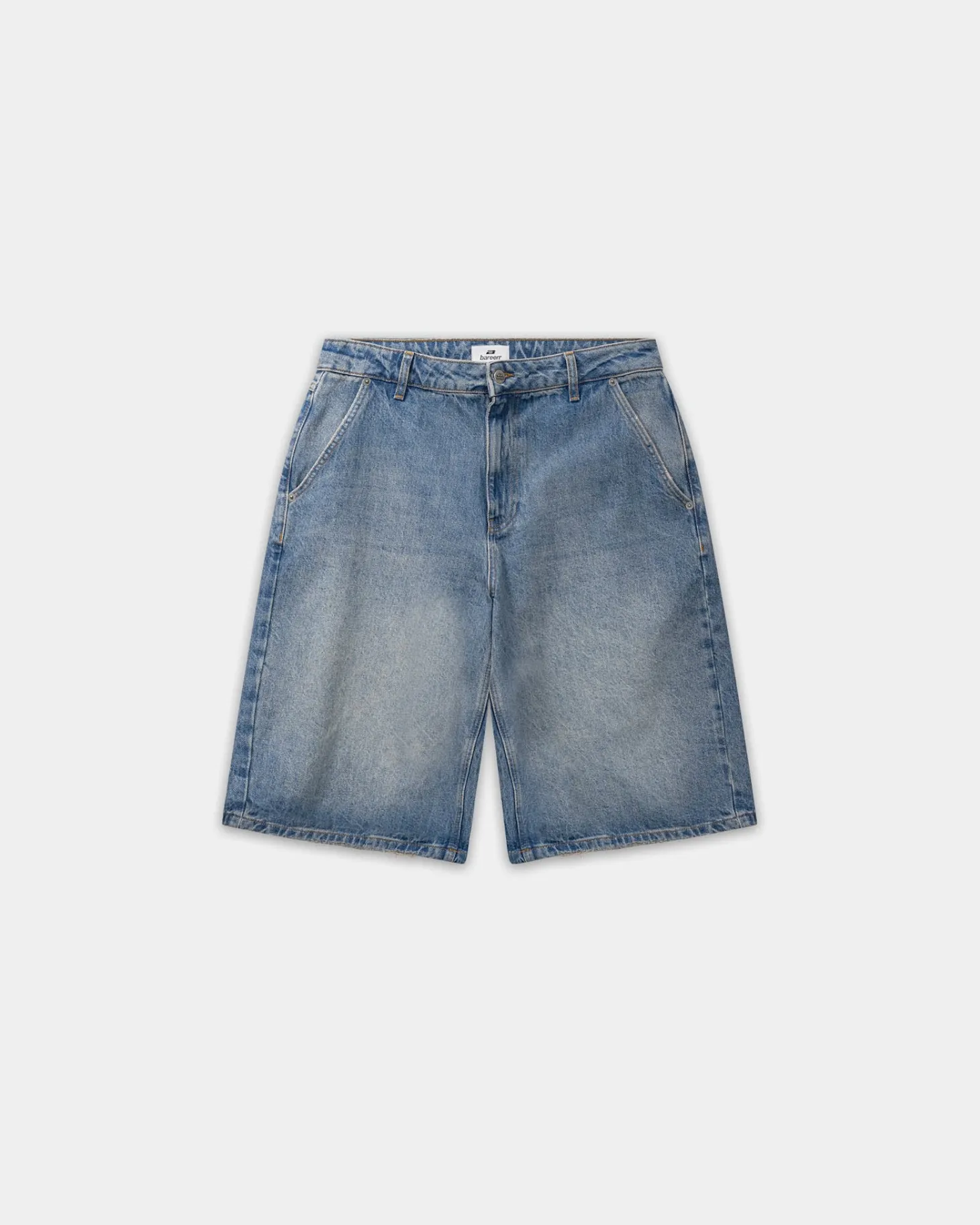 Straight Denim Shorts, Women - Faded Blue