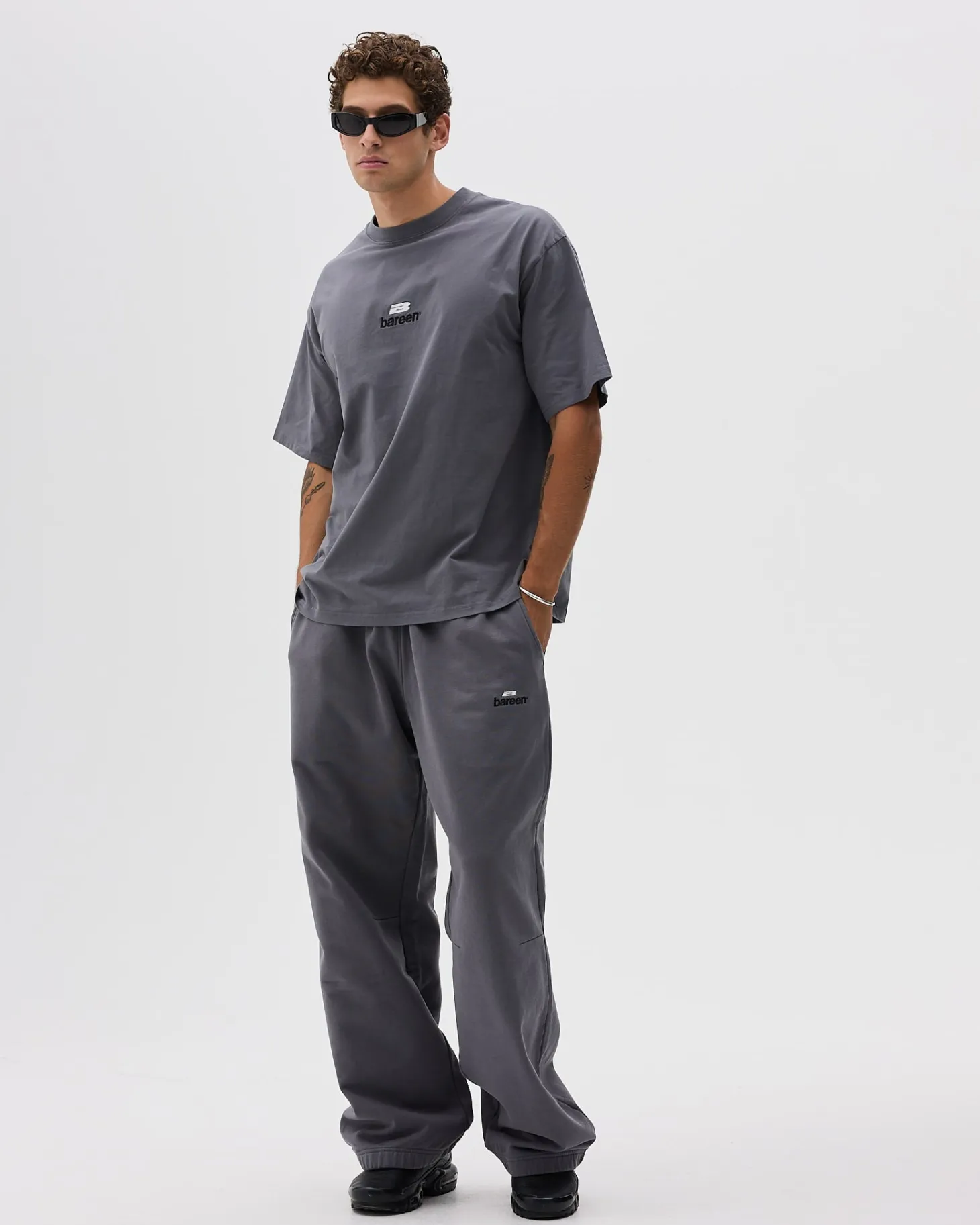 Straight Leg Sweatpants, Men - Logo 3.0 - Dark Grey