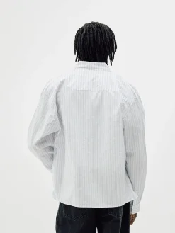 Striped Button-Up Shirt - Blue Stripe