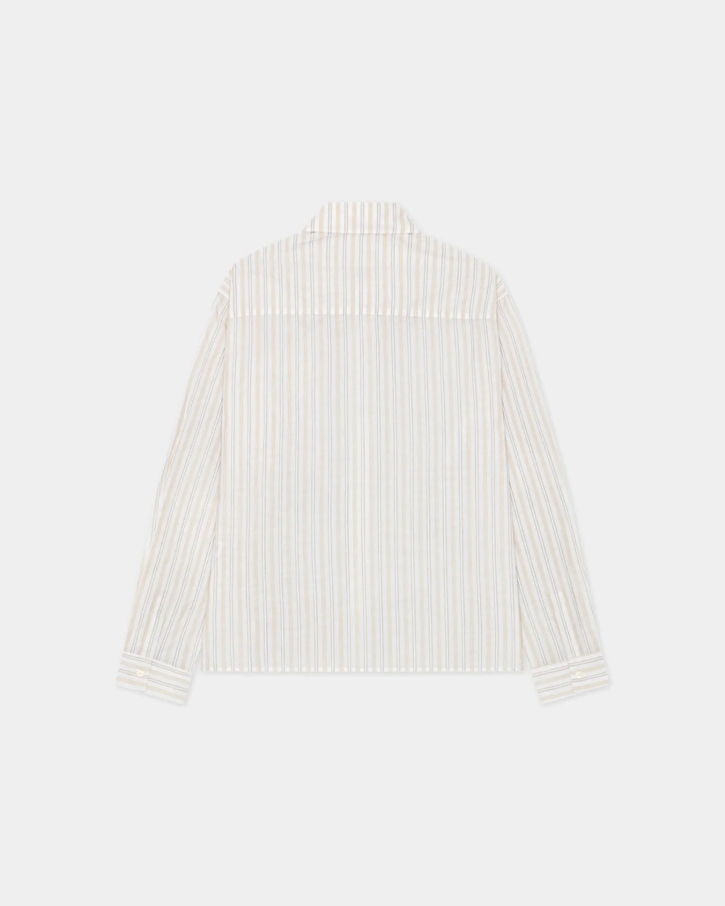 Striped Button-Up Shirt - Brown Stripe