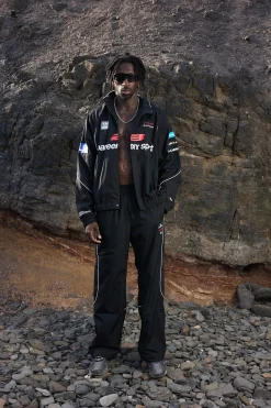 Track Jacket, men - Training Tour - Black / Grey