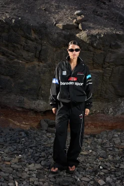 Track Jacket, women - Training Tour - Black / Grey