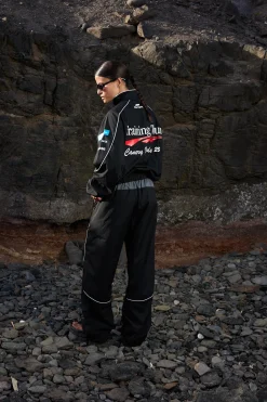 Track Pants, women - Training Tour - Black / Grey