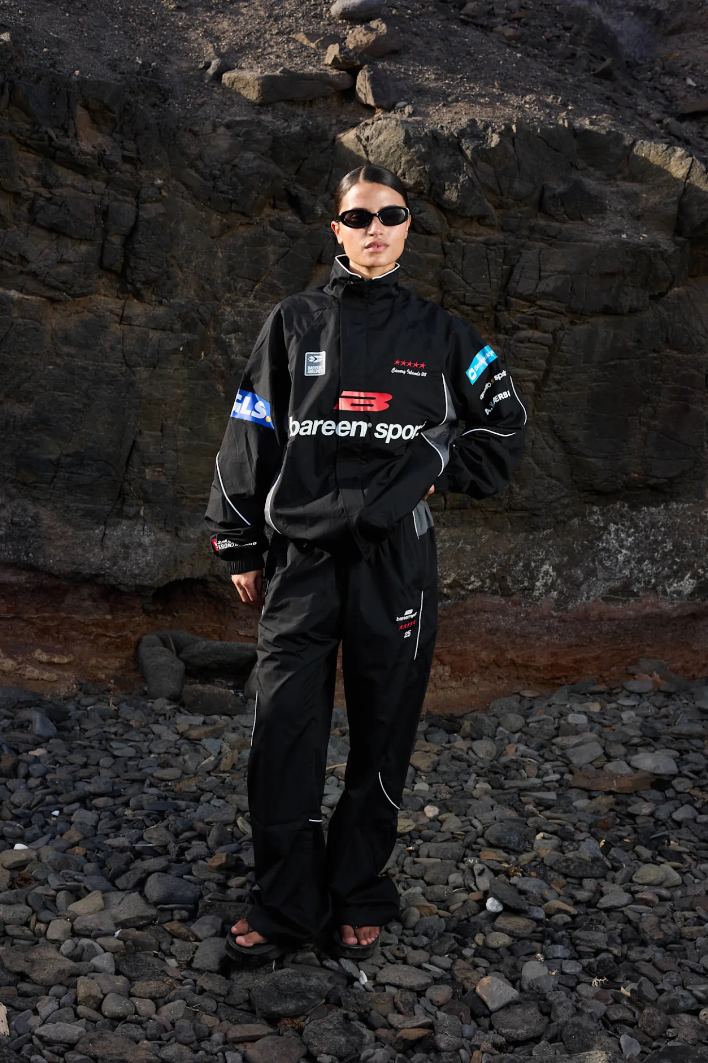 Track Pants, women - Training Tour - Black / Grey