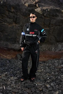 Track Pants, women - Training Tour - Black / Grey