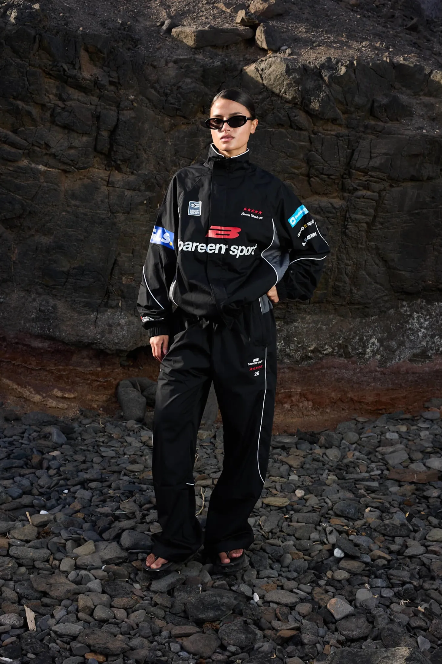 Track Pants, women - Training Tour - Black / Grey