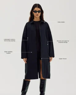 Trench Coat, Women - Black