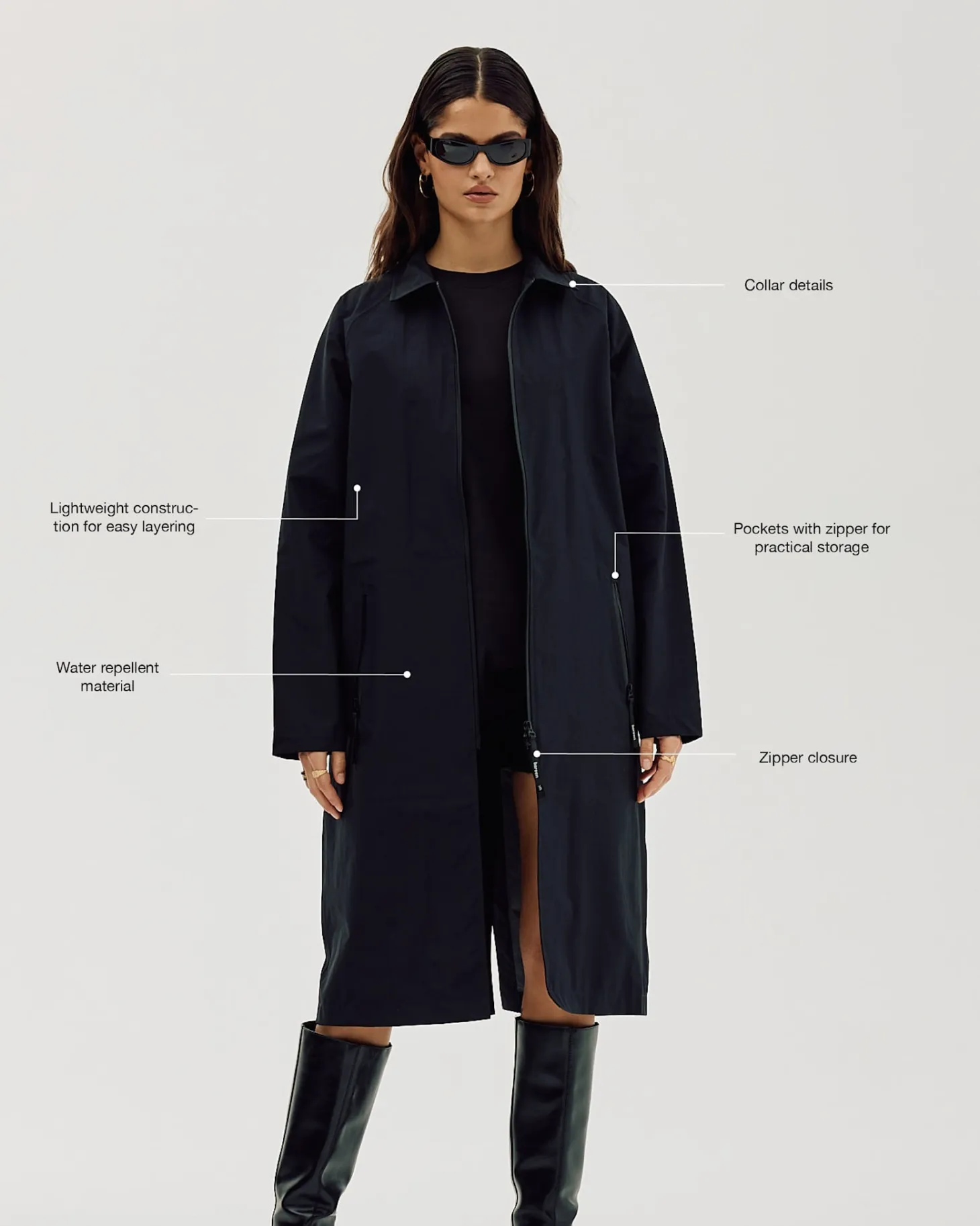 Trench Coat, Women - Black