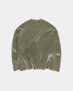 Vintage Knit Sweater, Women - Stone Green