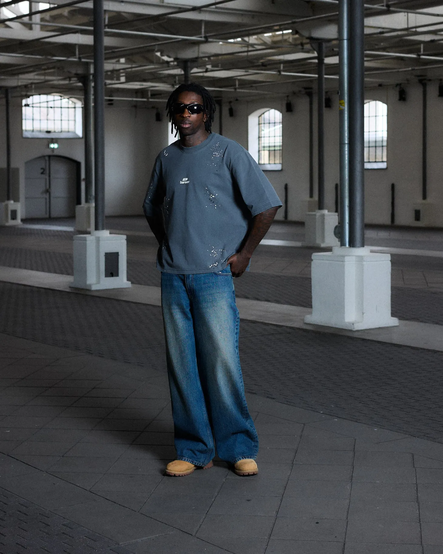 Vintage Oversized Box Fit, Men - Stone Black