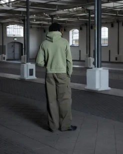 Vintage Oversized Hoodie, Men - Stone Green