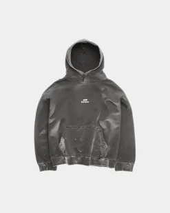 Vintage Oversized Hoodie, Men - Stone Black