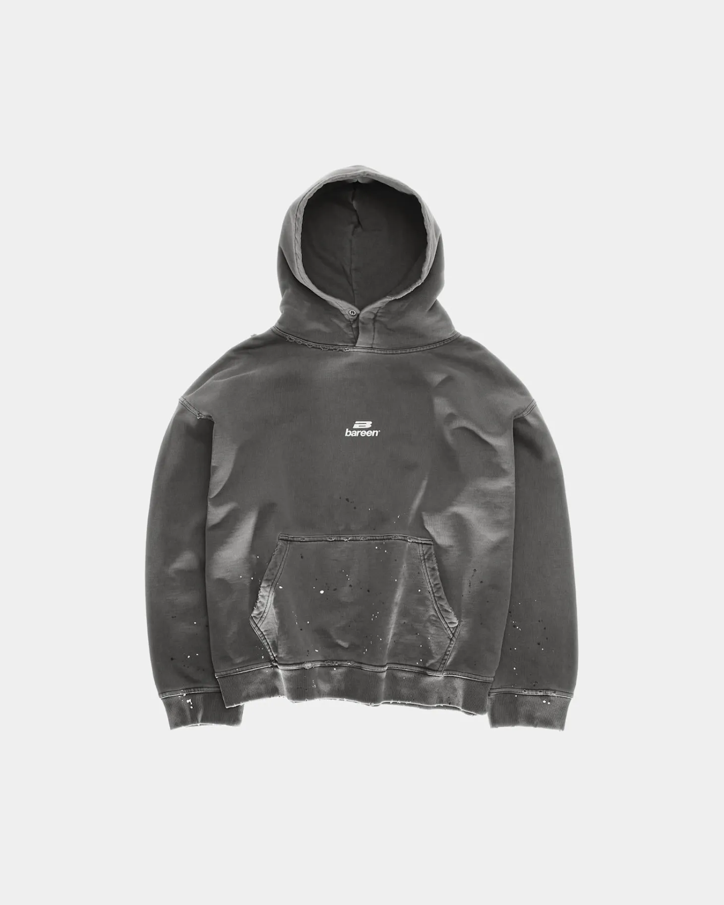 Vintage Oversized Hoodie, Women - Stone Black