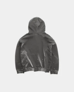 Vintage Oversized Hoodie, Women - Stone Black