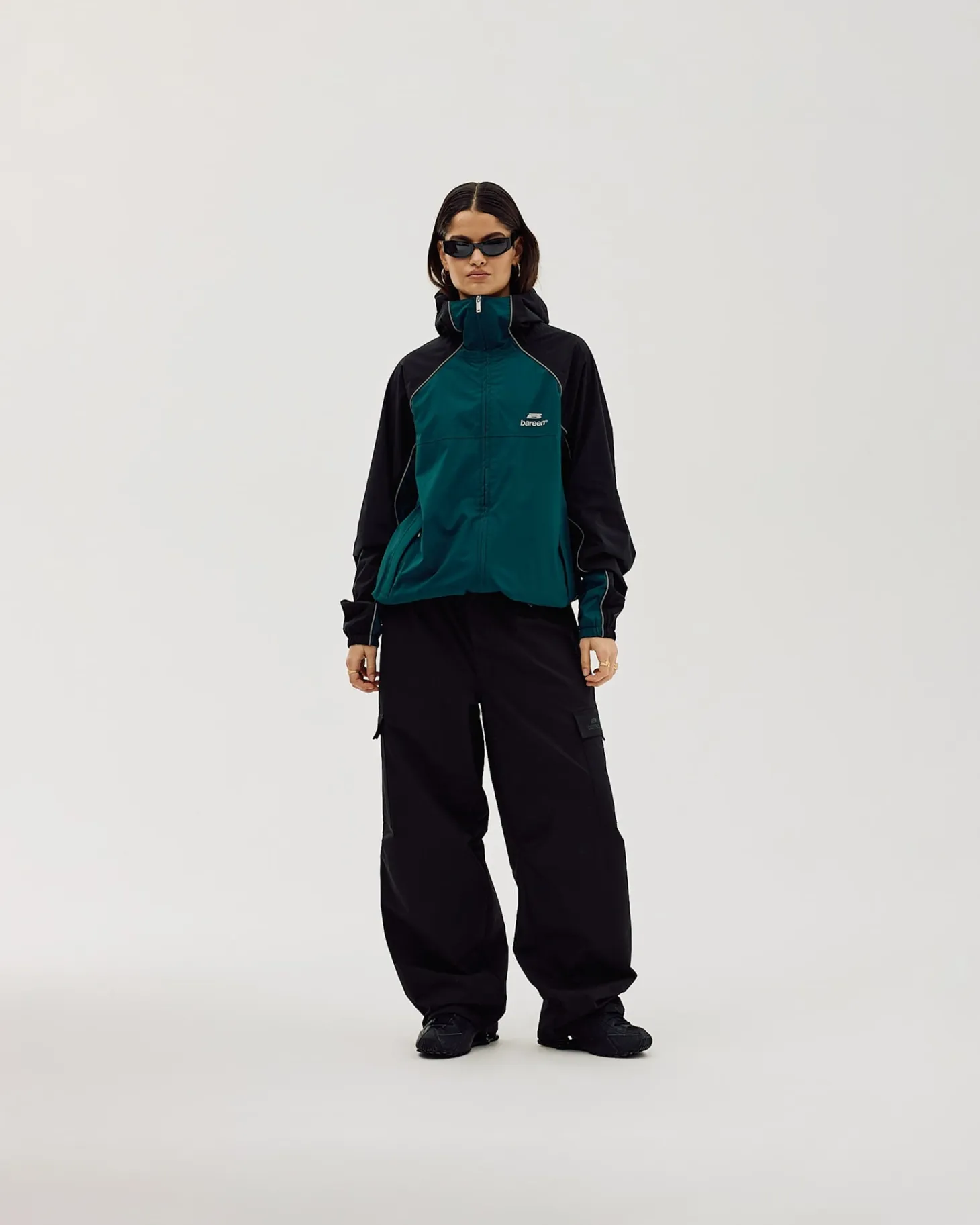 Windbreaker, Women - Black / Dark Teal