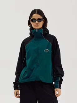 Windbreaker, Women - Black / Dark Teal