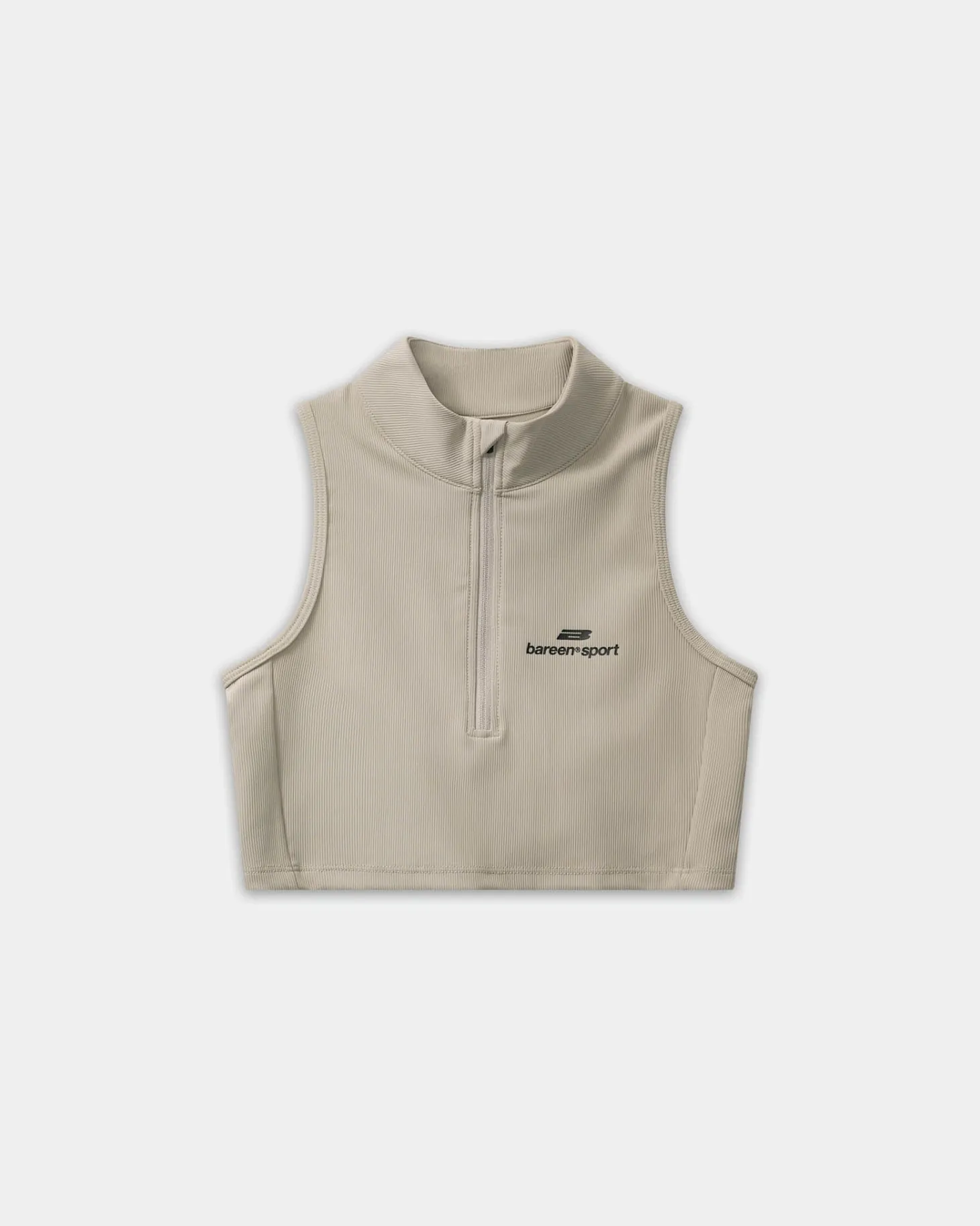 Women's Cropped Half-Zip Top - Clay