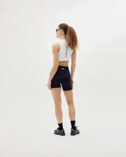 Women's Cropped Half-Zip Top - White
