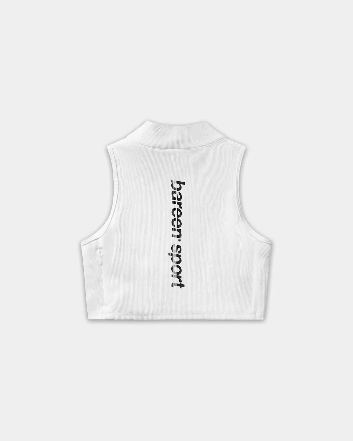 Women's Cropped Half-Zip Top - White