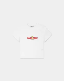 Women's Cropped T-shirt - Hardcore - White