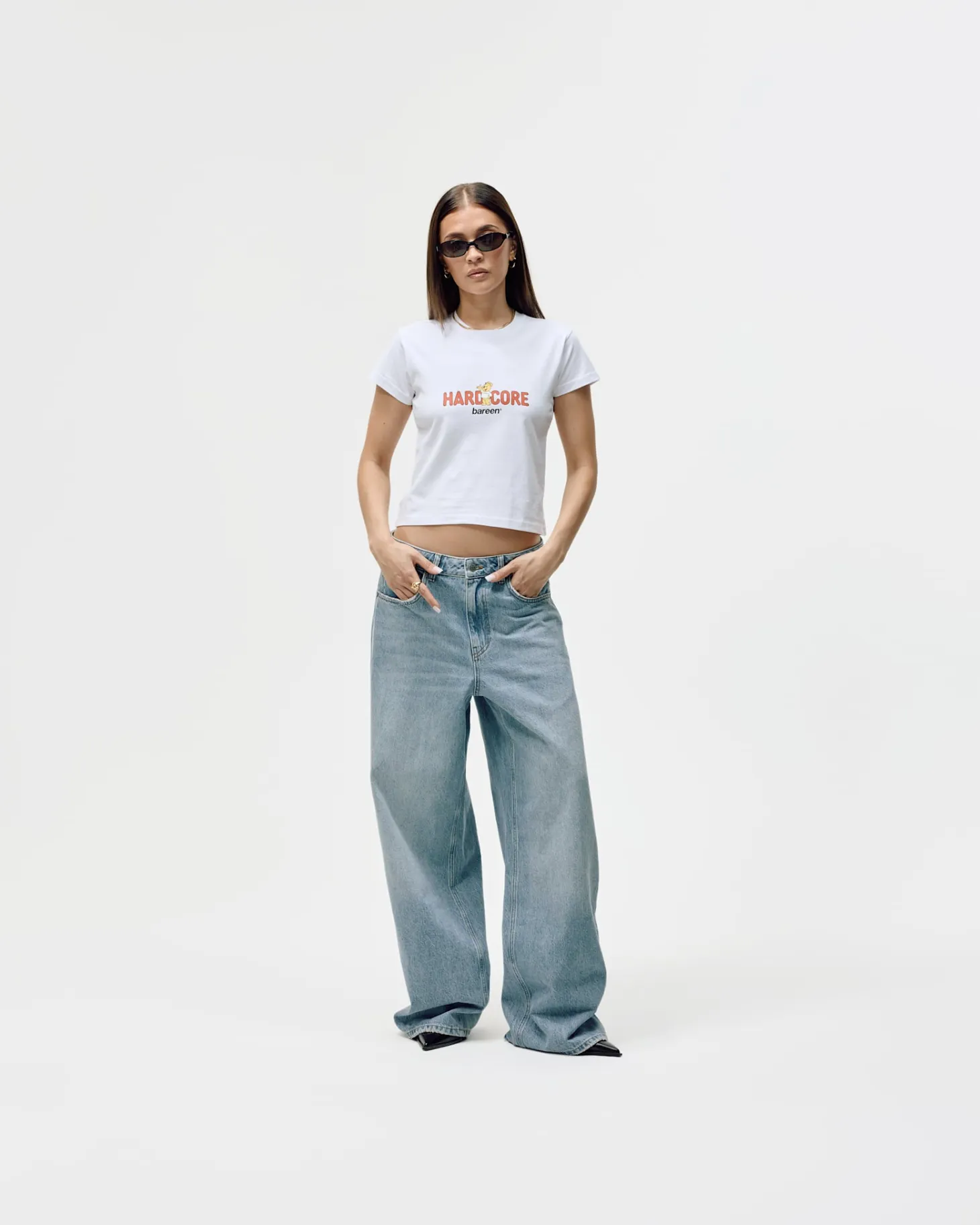 Women's Cropped T-shirt - Hardcore - White