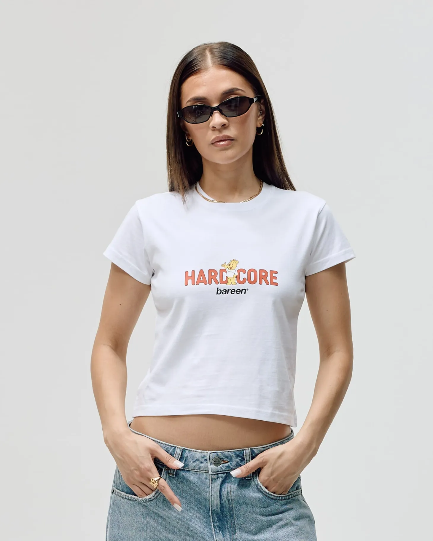 Women's Cropped T-shirt - Hardcore - White