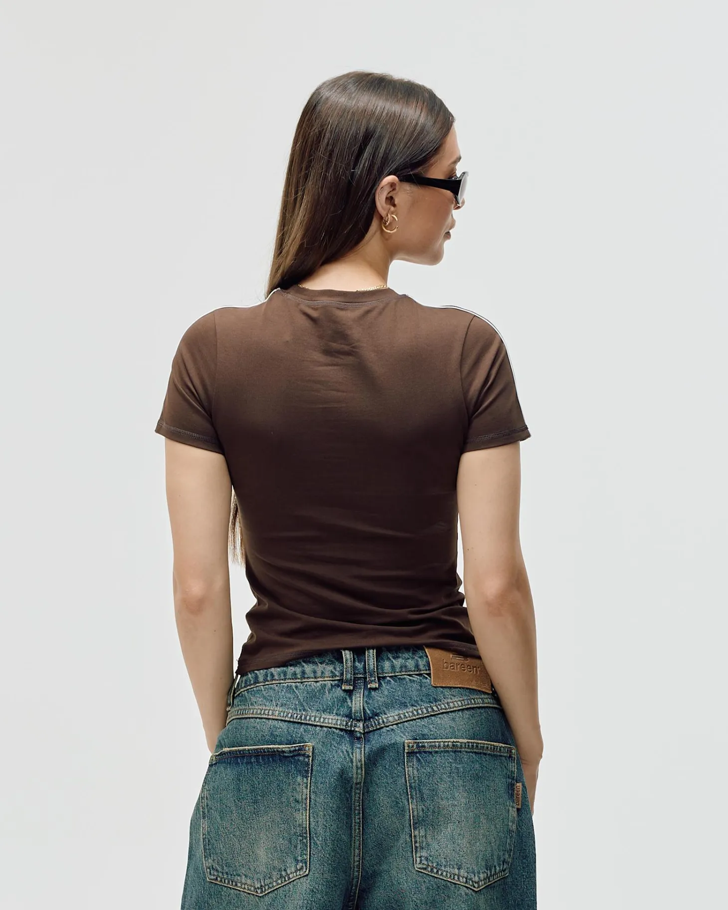 Women's Logo Stretch T-shirt - Brown