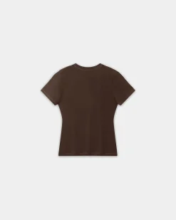 Women's Logo Stretch T-shirt - Brown